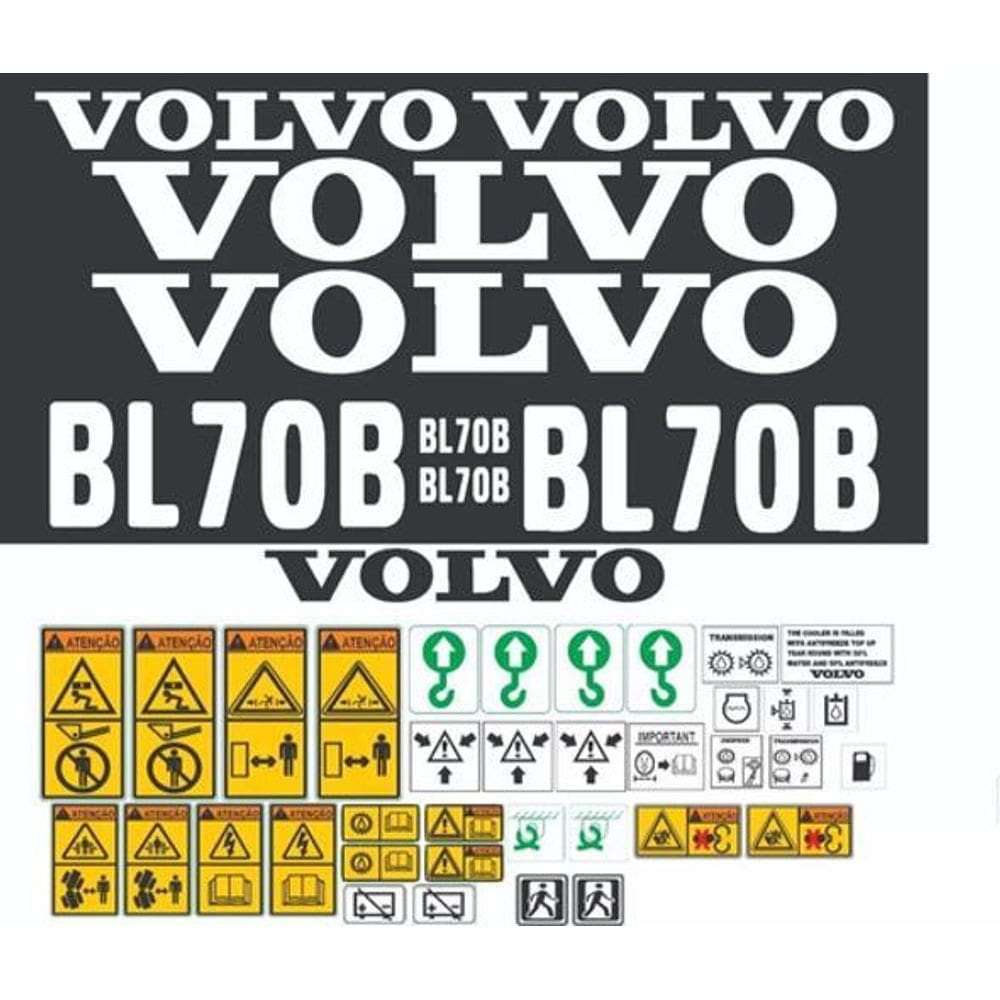 Kit Adesivos Volvo Bl 70B Completo