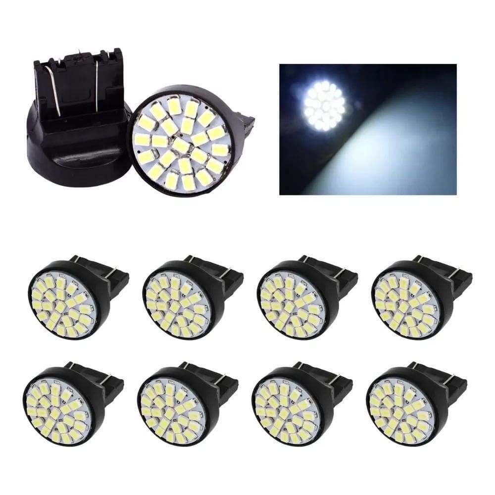 2X Kit 10 Lampada T20 22 Led 2 Polo 7443 Cores