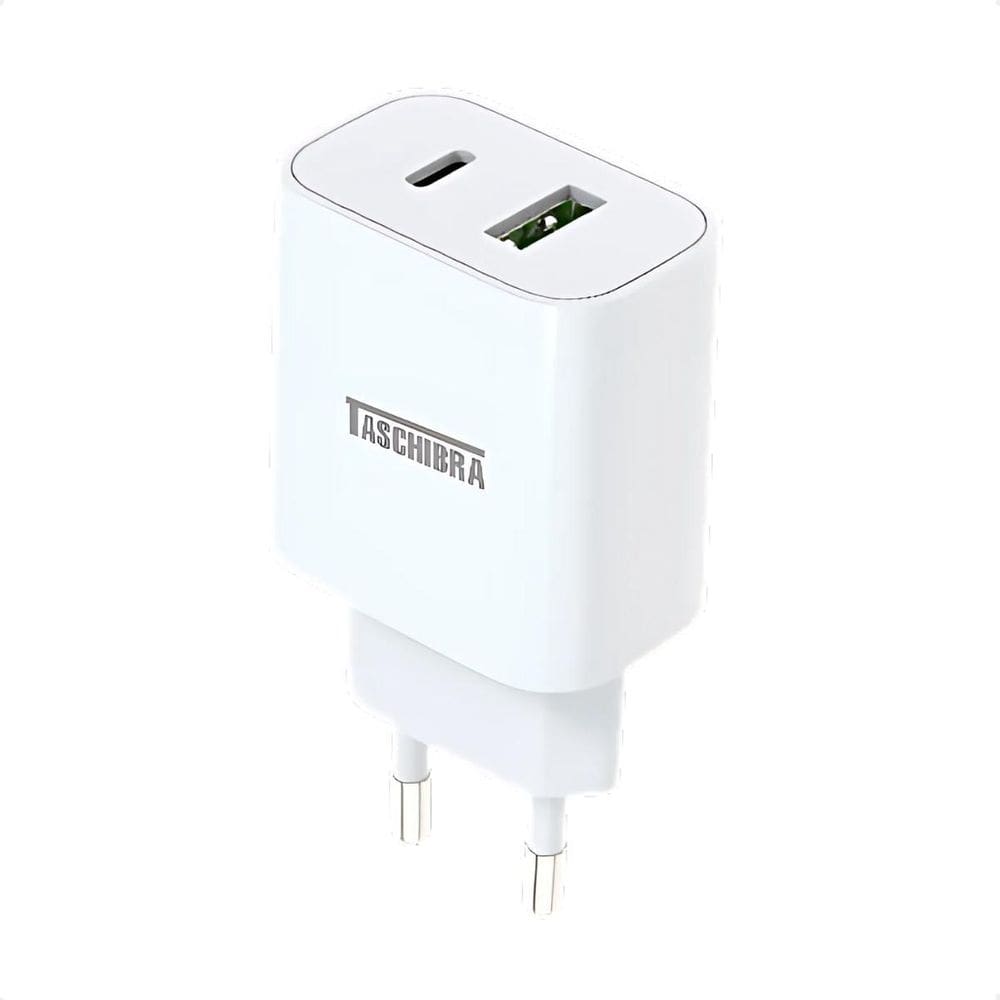 Carregador Duplo Carga Rápida 5V 3A Para Dispositivos Tipo C