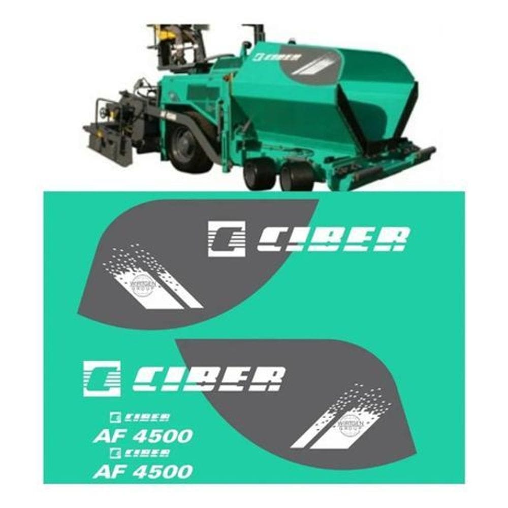 Kit De Adesivos Compatível Com Ciber Af 4500 Vibroacabadoras