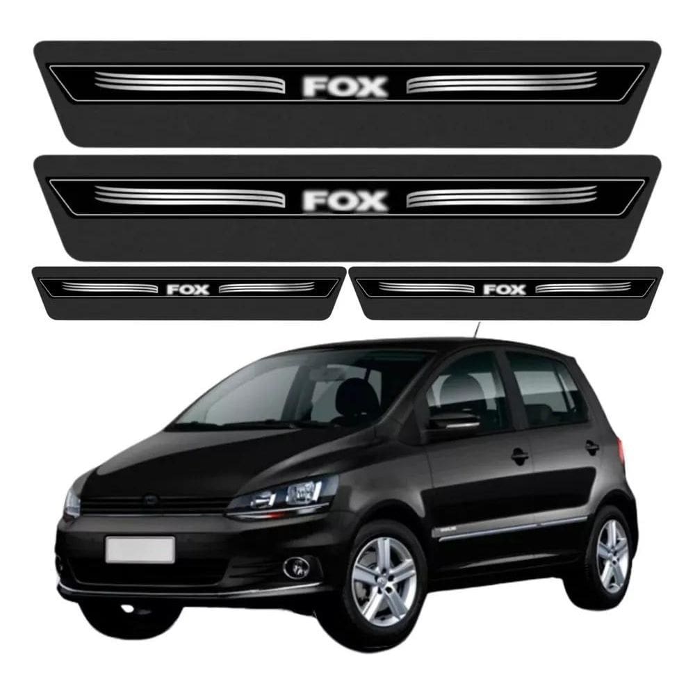 2X Kit 8 Peças Soleira Adesivo Porta Vw Fox 2003 Á