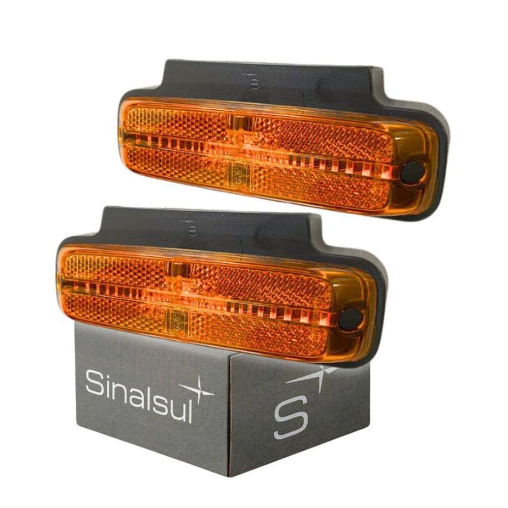 Par Lanterna Lateral Posição Direcional Com Suporte Led