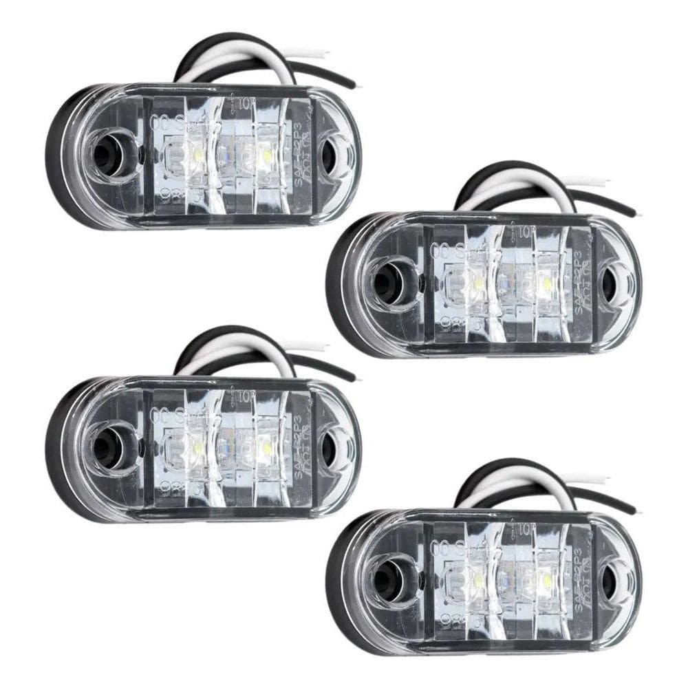 2X Kit 4 Lanterna Led Delimitadora Lateral Caminhao Carreta