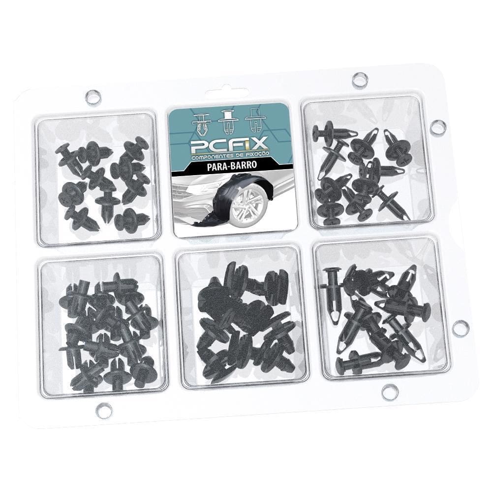 Kit 70 Grampo Presilhas Para-Barro Toyota Peugeot Mitsubishi