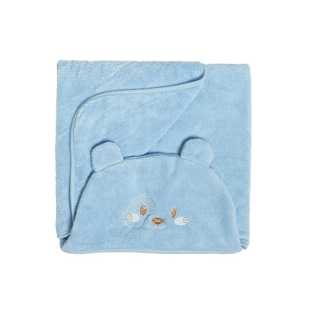 Toalha de Banho Hug Com Capuz Confort Sec Azul Claro