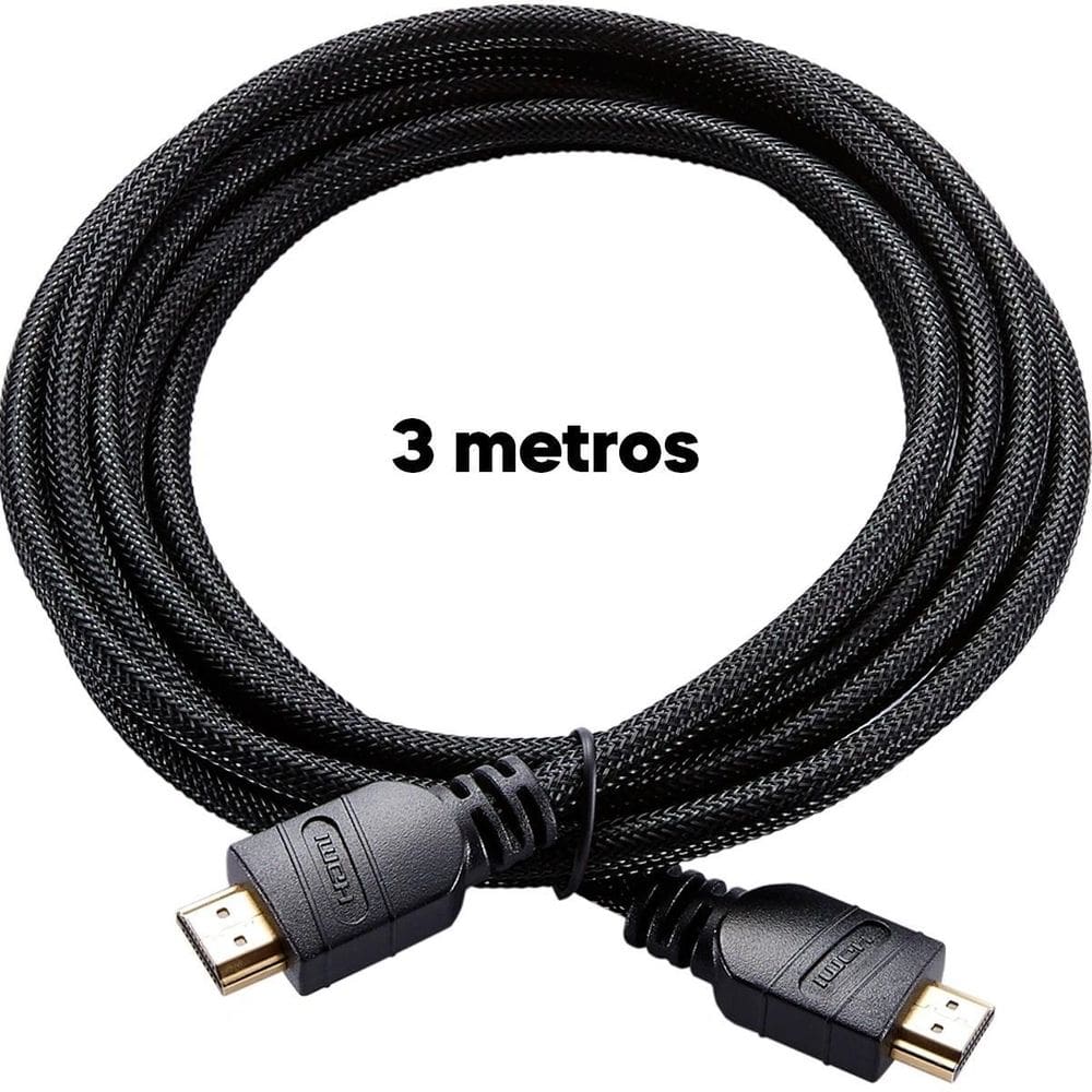 Cabo Hdmi 3 Metros 4K Hd Full Hd Ideal Para Tv Escritório