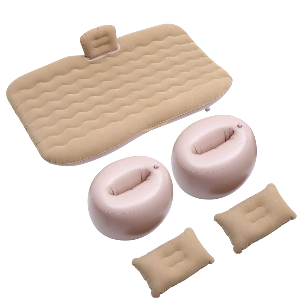 Cama Inflável Colchão Carro Veicular Viagem Bege Resistente