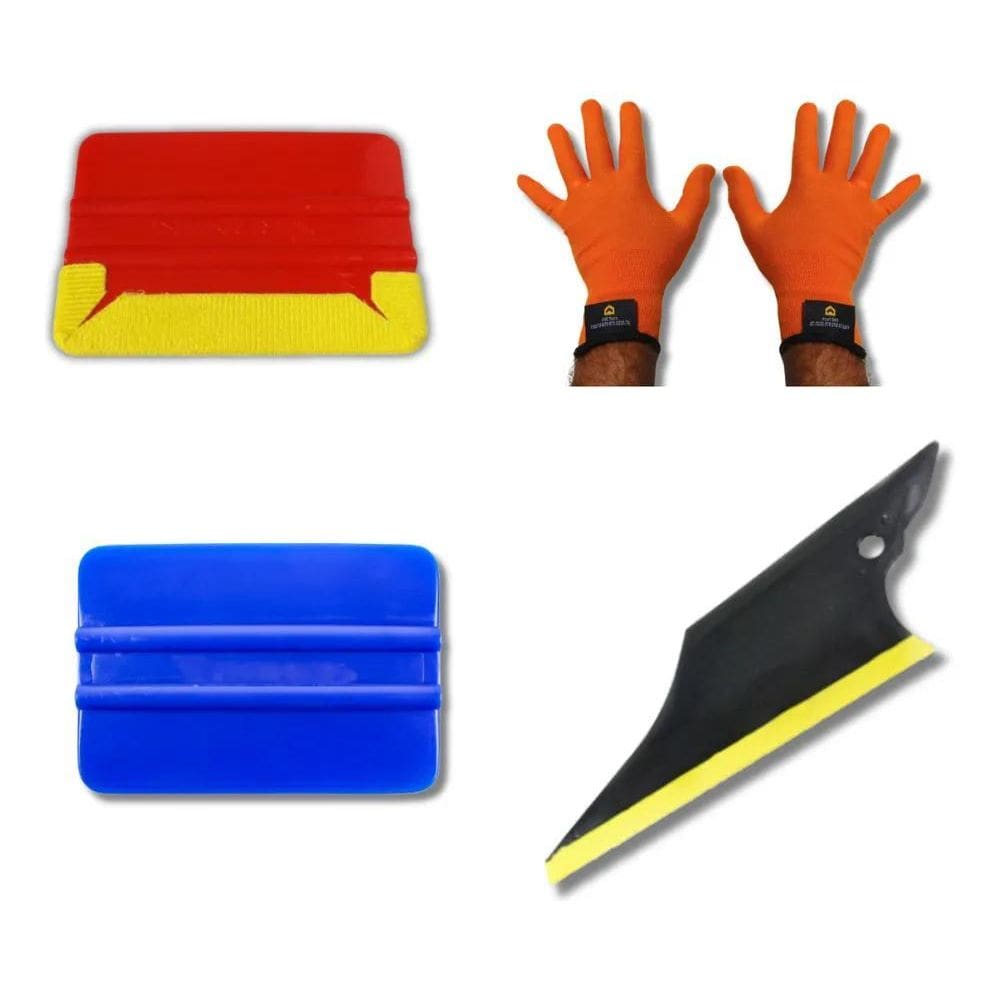 2X Kit Ferramentas Insufilm Envelopamentos 4Pç Espatula E Lu