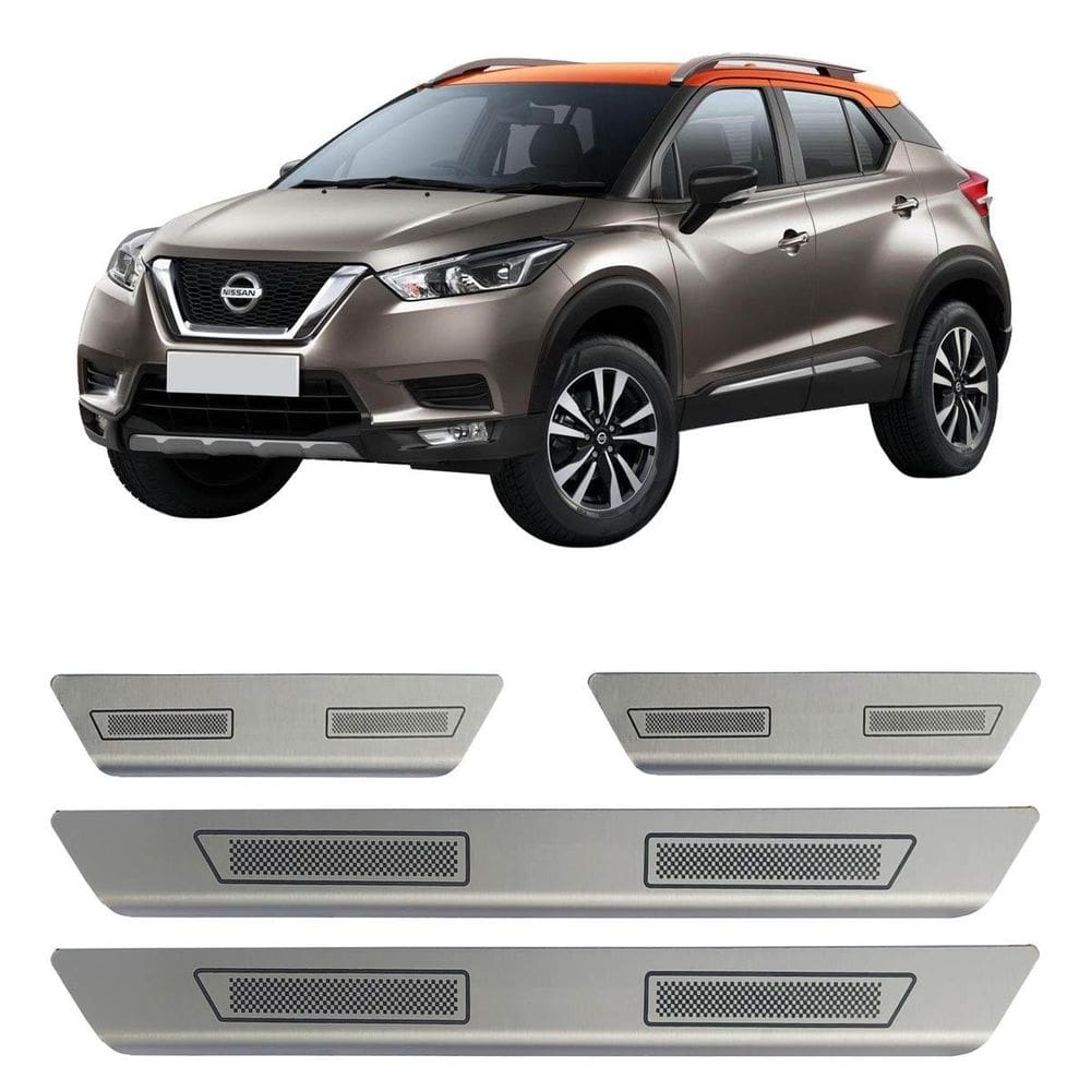 Kit Soleira Porta Aço Inox Escovado Nissan Kicks