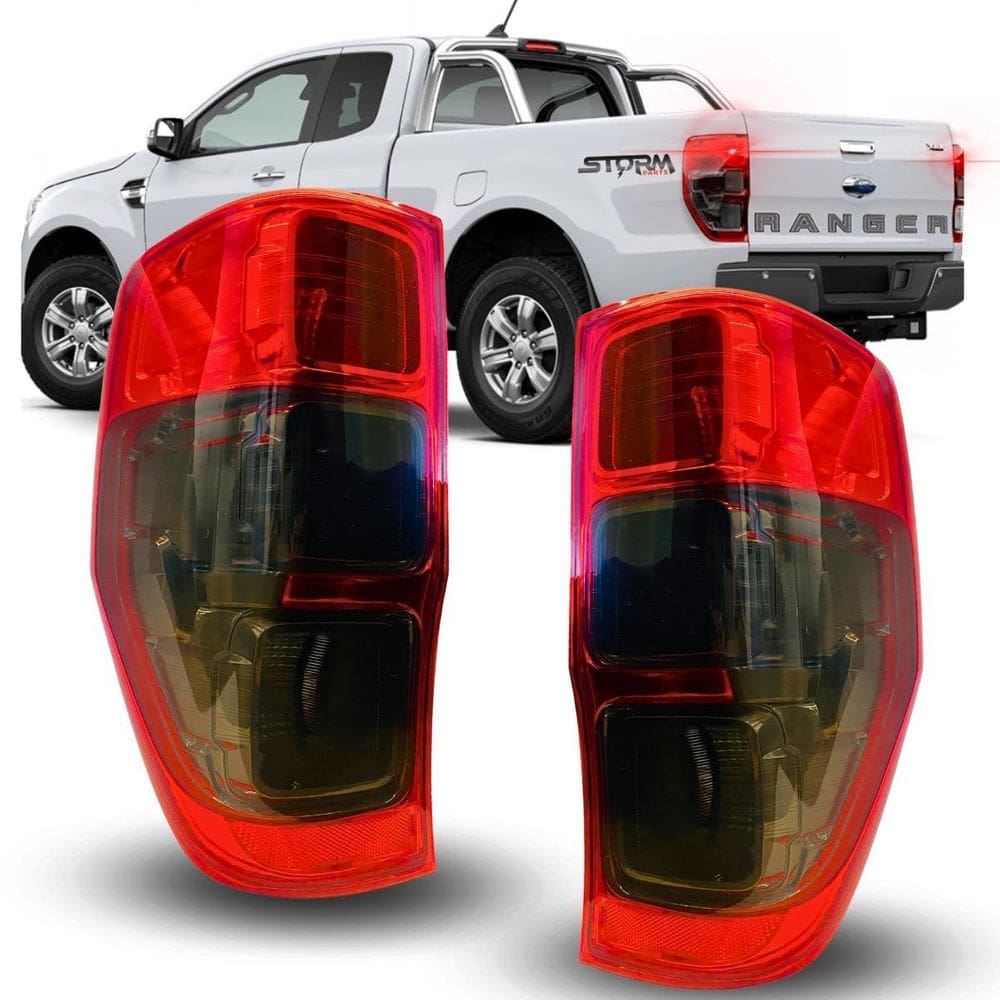 Par Lanterna Farol Freio Ford Ranger 2012 A 2023 Fume Escuro