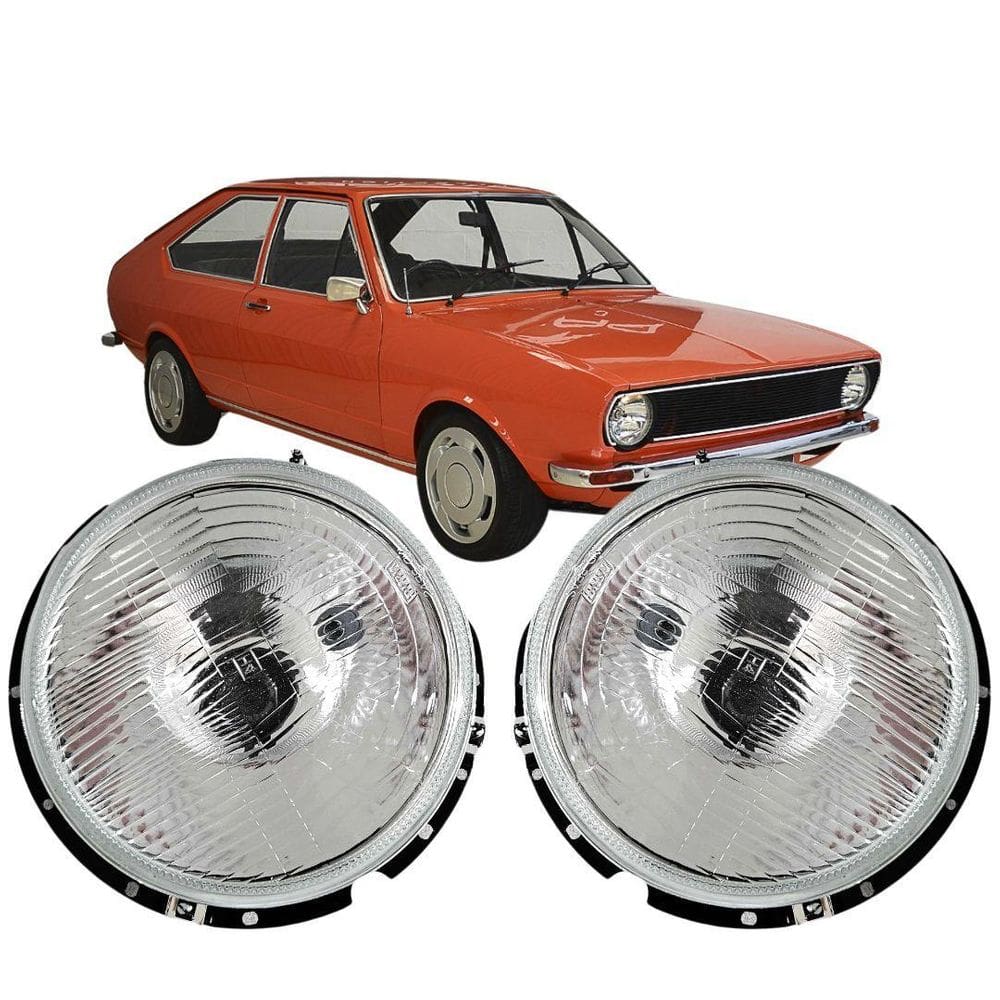 Par Farol Para Passat Ls 1974 A 1976 Com Aro E Lente Vidro