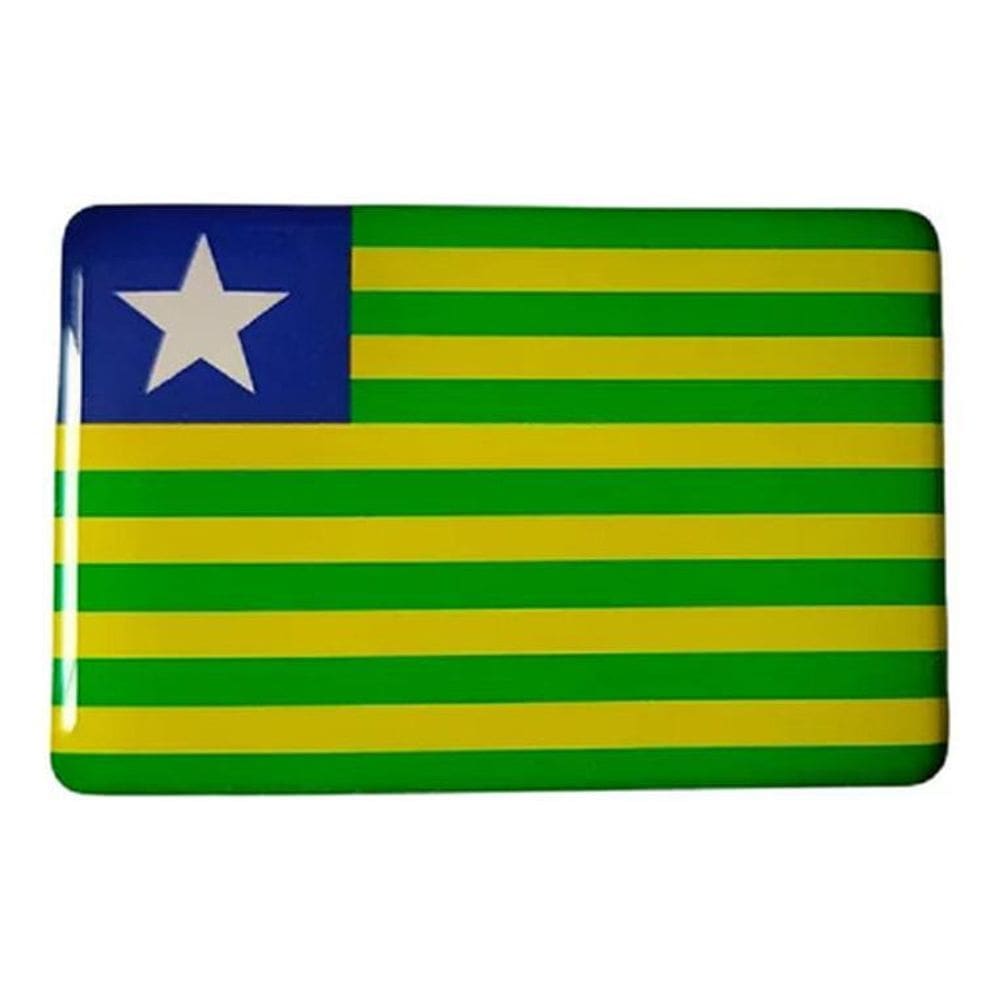 MP - Adesivo Bandeira Piaui Resinado 4X6Cm Bd