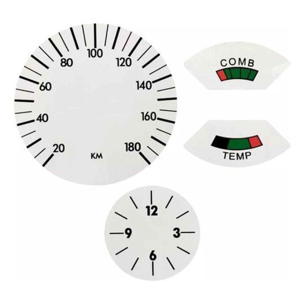 Kit Adesivos Painel Chevrolet Opala Caravan 180Km Em Branco