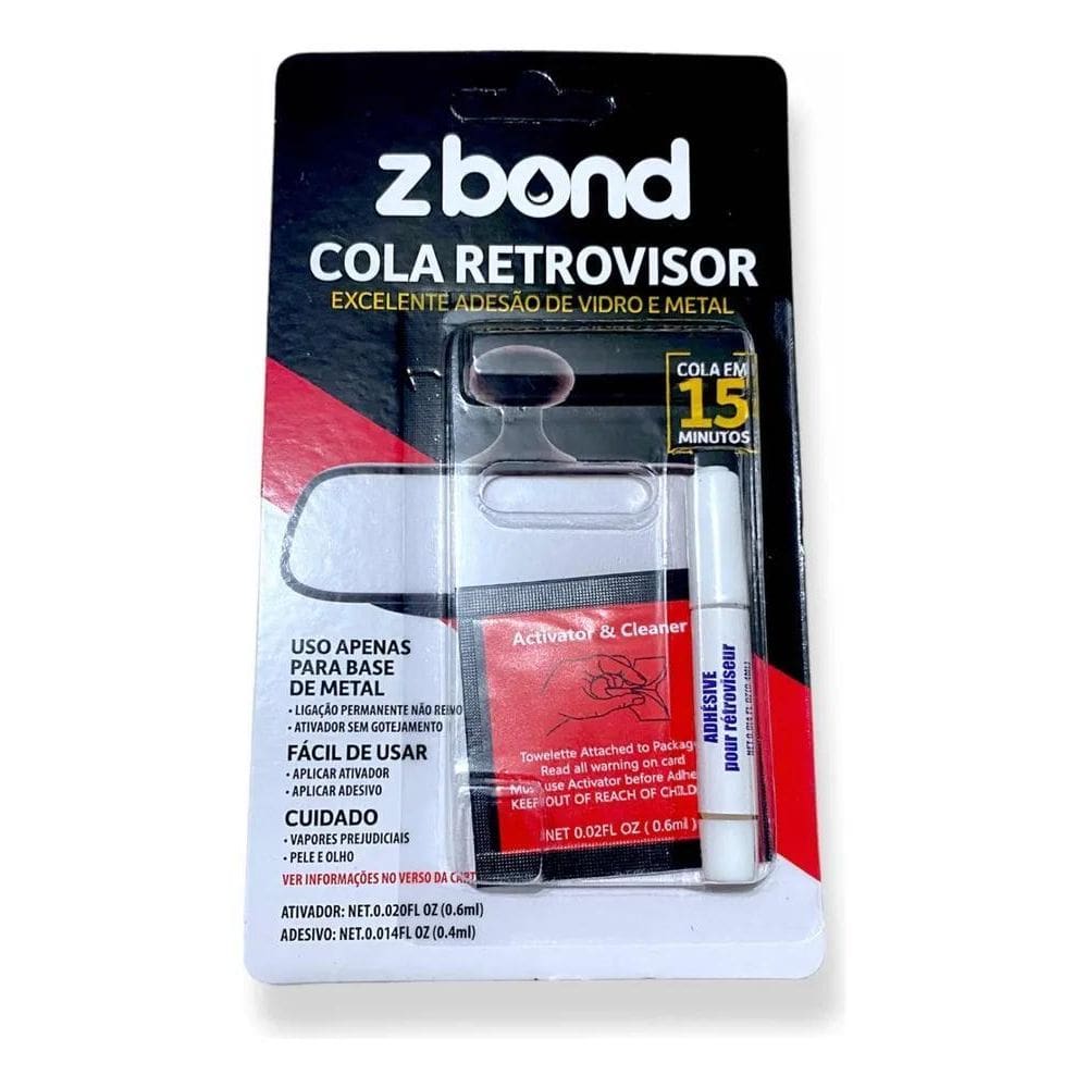 MP - 2X Cola Retrovisor Interno Adesivo Vidro