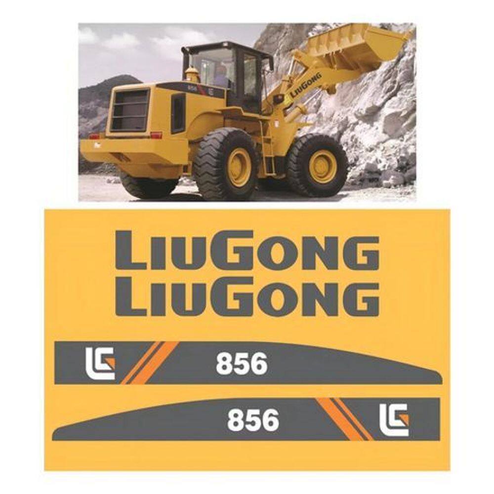 Kit De Adesivo Grafico Faixas Pá Carregadeira Liugong 856