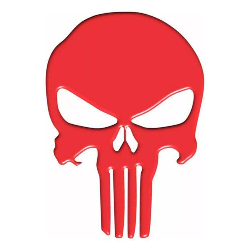 Adesivo Justiceiro Punisher Caveira Vermelho Resinado Res07