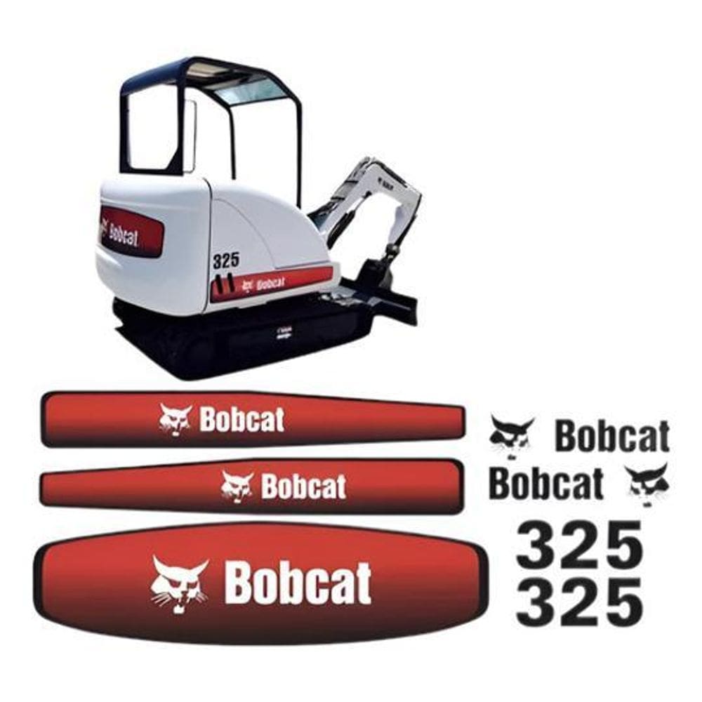 Kit Adesivos Bobcat 325 Para Mini Escavadeira