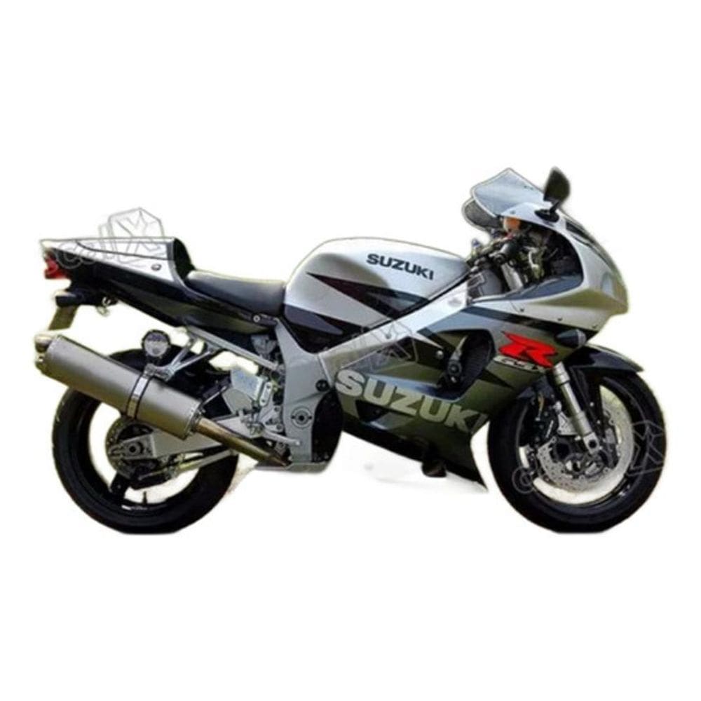 Kit Adesivos Lateral Suzuki Gsxr 750 2003 Moto Prata E Preta