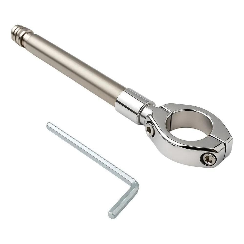 2X Antena Inox Corta Linha Pipa Moto Guidão Retrátil Anti Ce