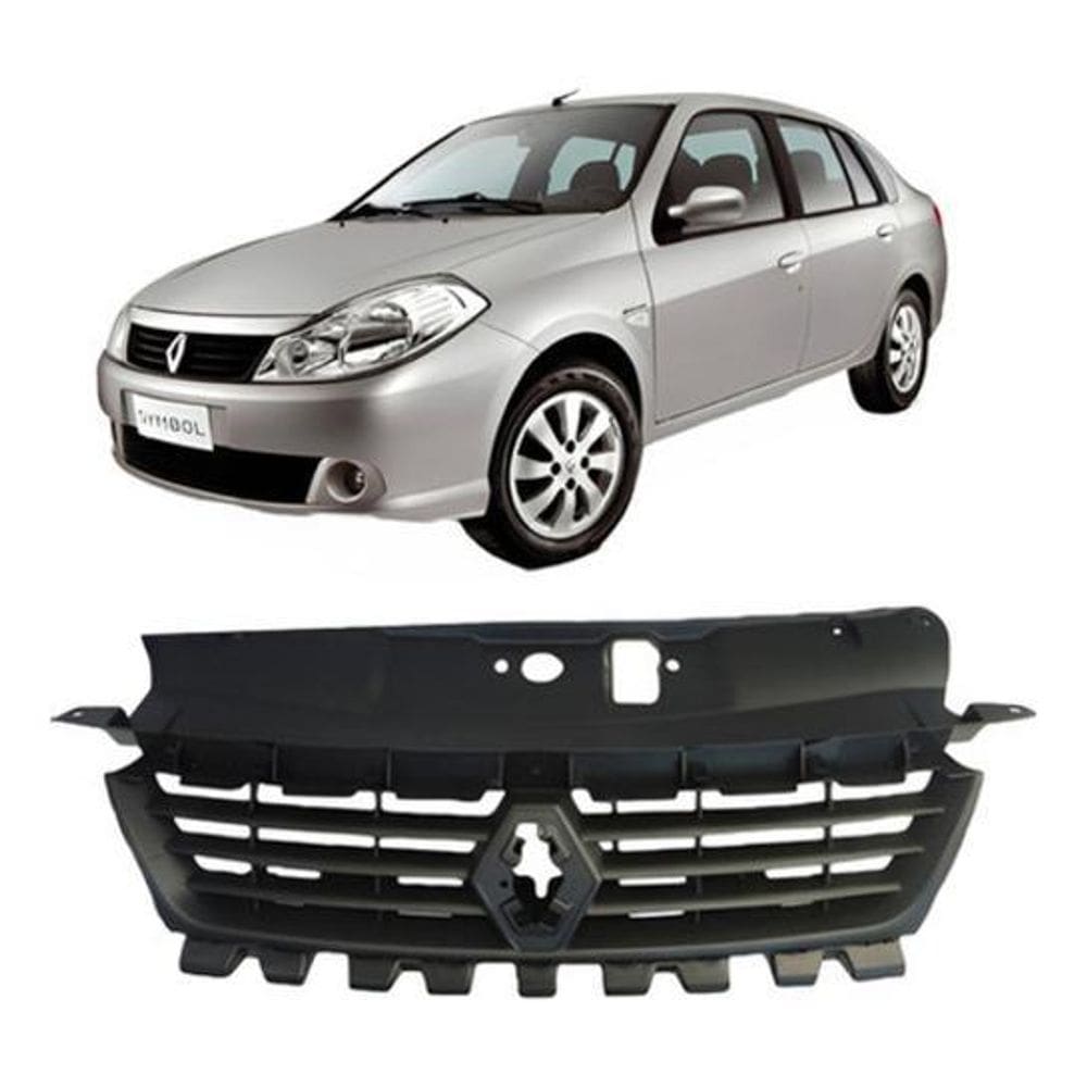 Grade Dianteira Superior Para Renault Symbol 09 2010 11 2012