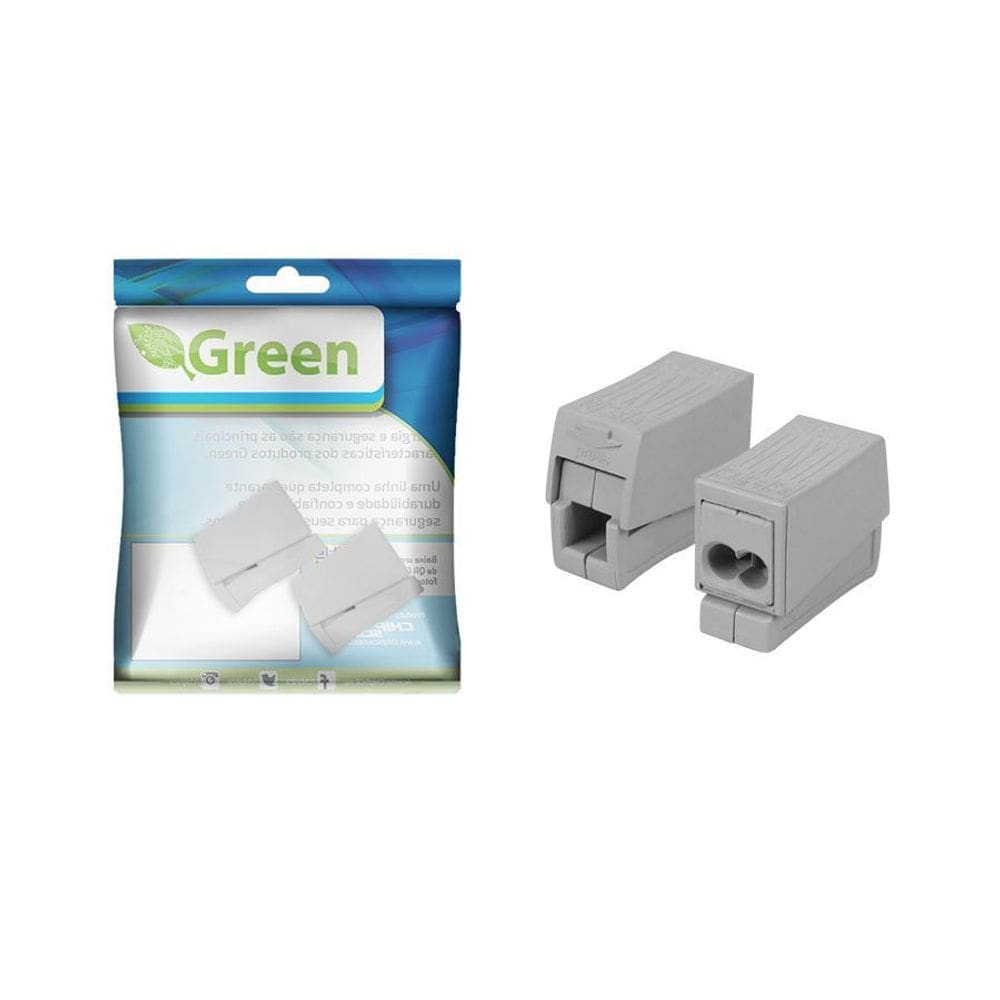 Kit 2 Conectores Elétrico Bloco Terminal Rápido Cmk112