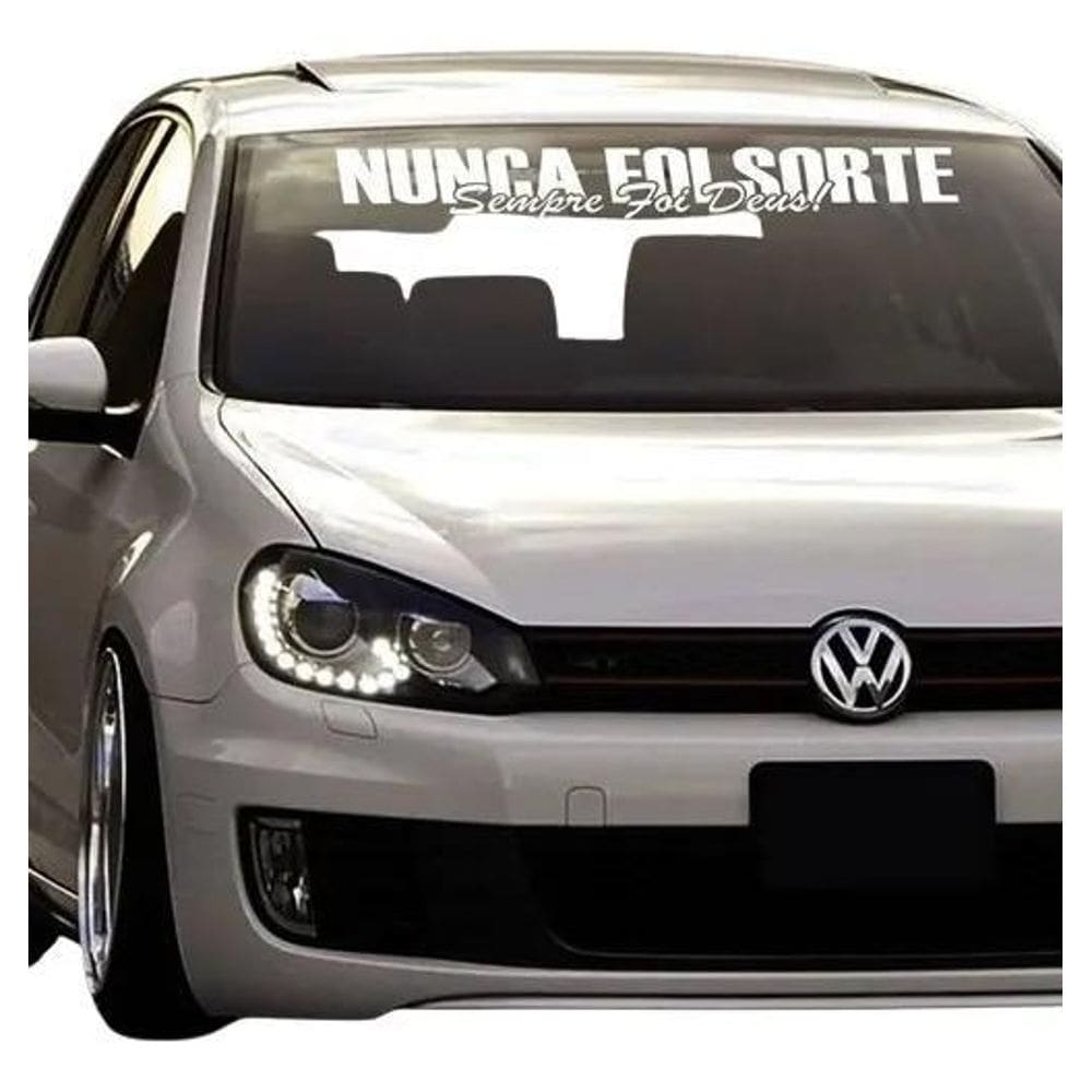 2X Adesivo De Parabrisa Nunca Foi Sorte Sempre Foi Deus