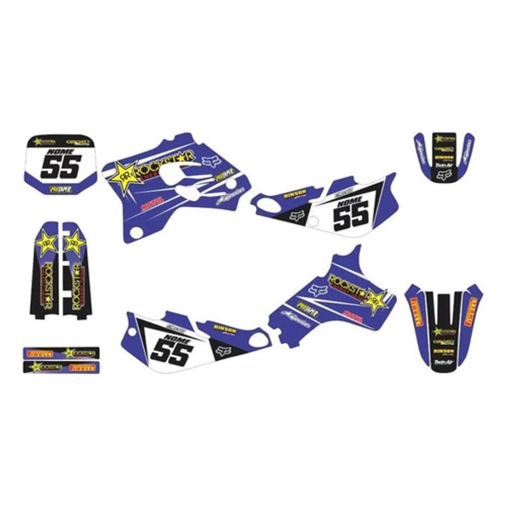 Kit Adesivo Moto Cross Trilha Yz 80 1993/2001 Rockstar Lm223