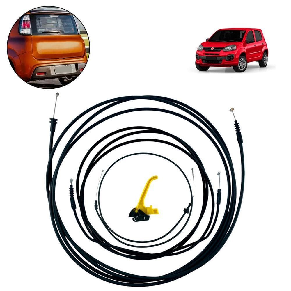 Kit Cabo Abertura De Capô Porta Malas Tampa Combustivel Uno