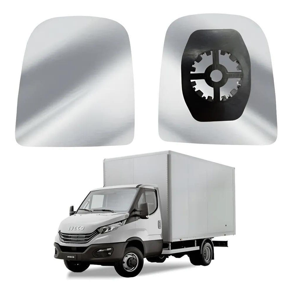 2X Lente Retrovisor Iveco Daily - Superior Esquerdo - Com Ba