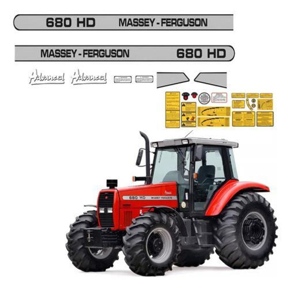 Kit Adesivos Massey Ferguson 680 Hd Advanced Completo