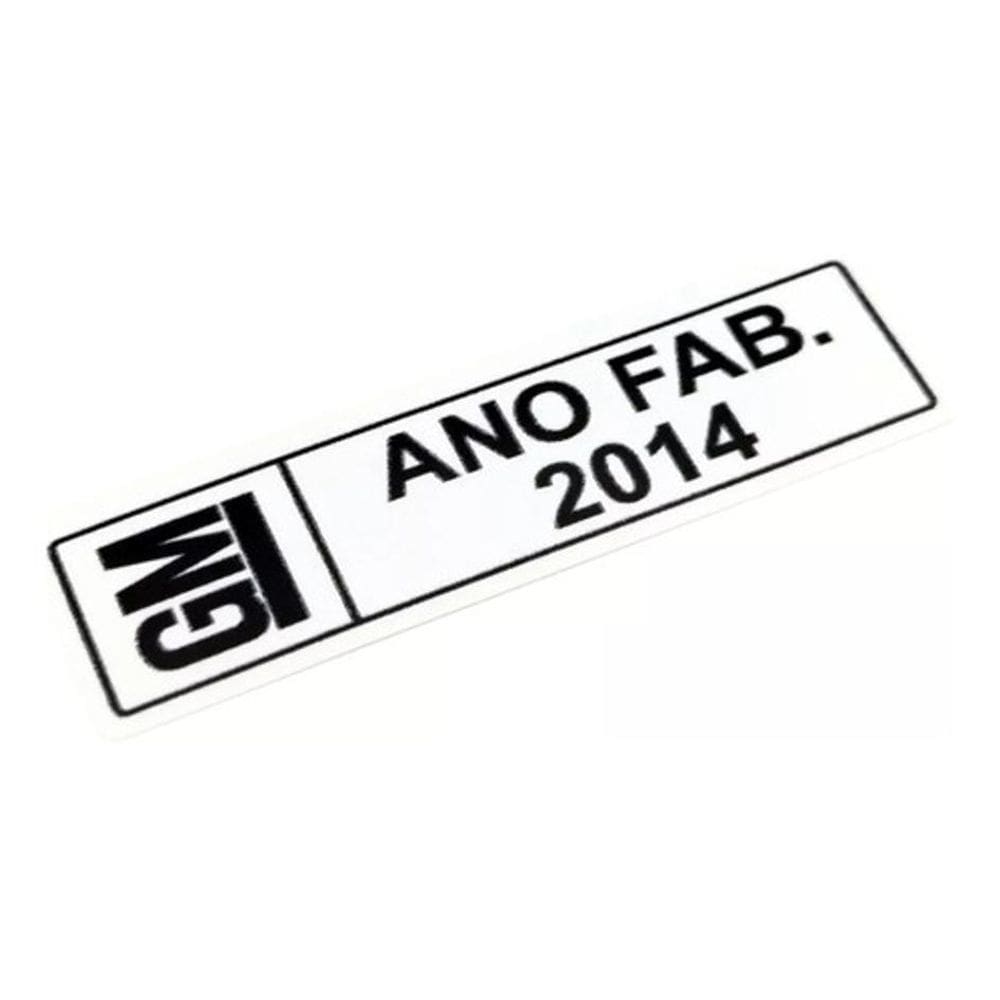 Adesivo Etiqueta Plaqueta Ano Fabricação Chevrolet Gm 2014