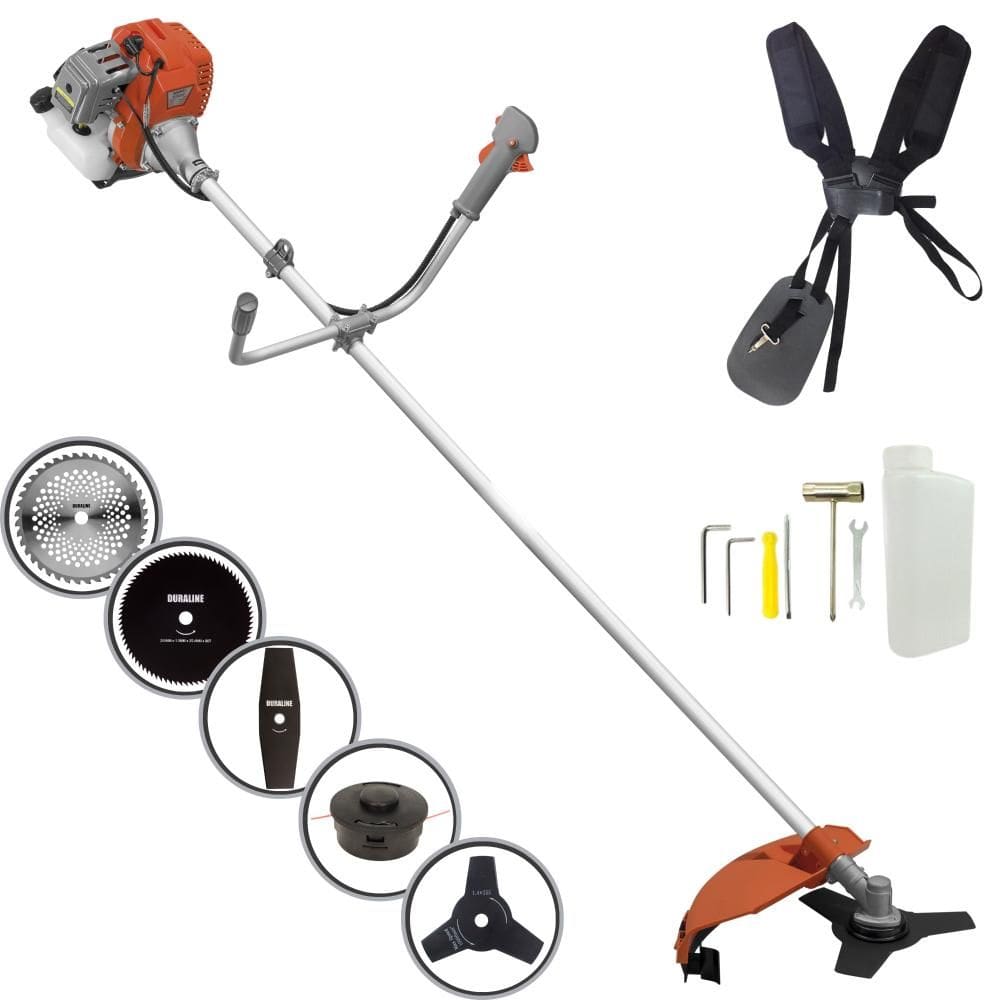 Roçadeira Lateral Tekna RL520AC-G2 À Gasolina 2T 52cc 2HP 13.000rpm Robusta e de Alta Performance Com Carretel de Nylon e Kit 4 Lâminas de Cortes