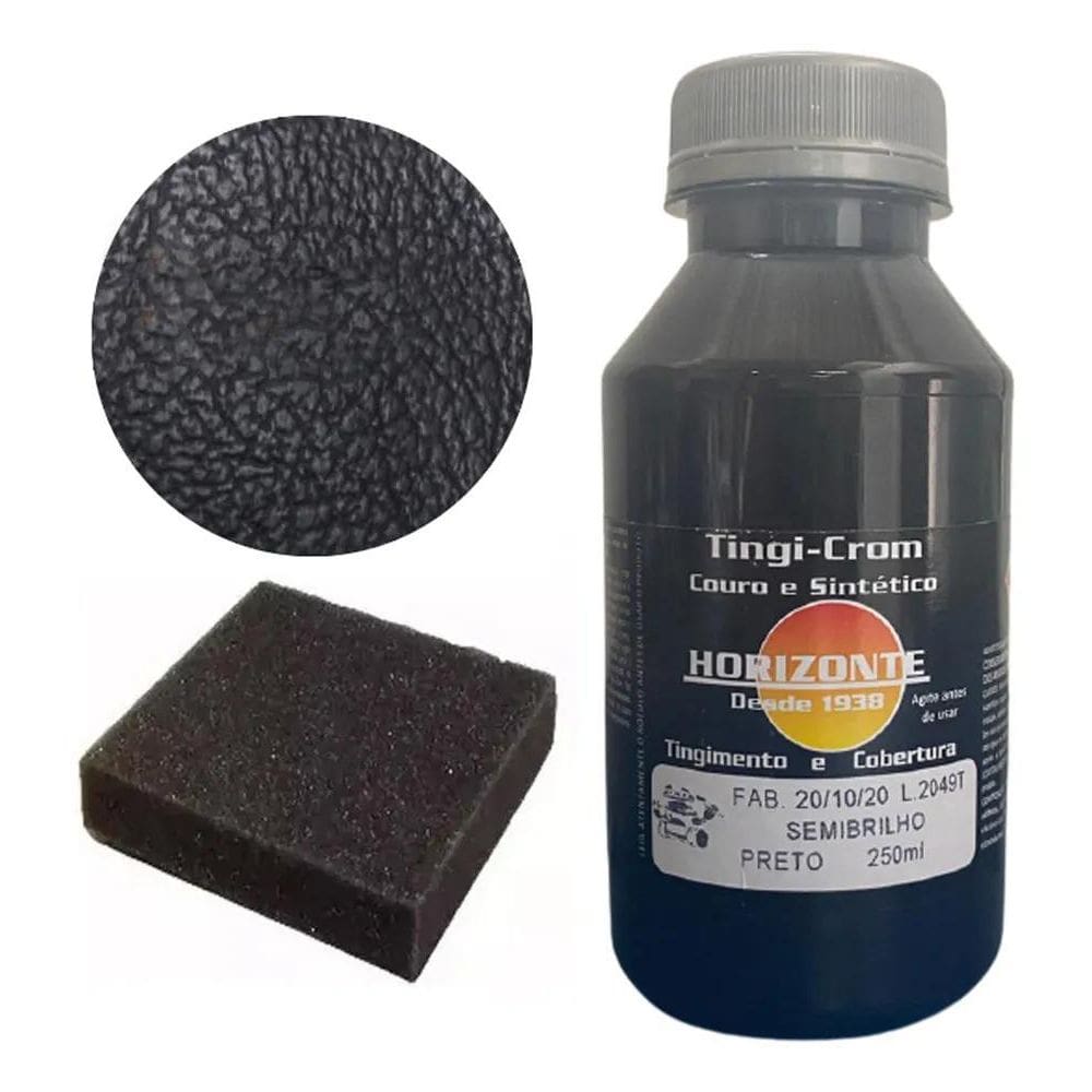2X Tinta Para Couro Preto Restaurar Banco Carro Sofá 250Ml