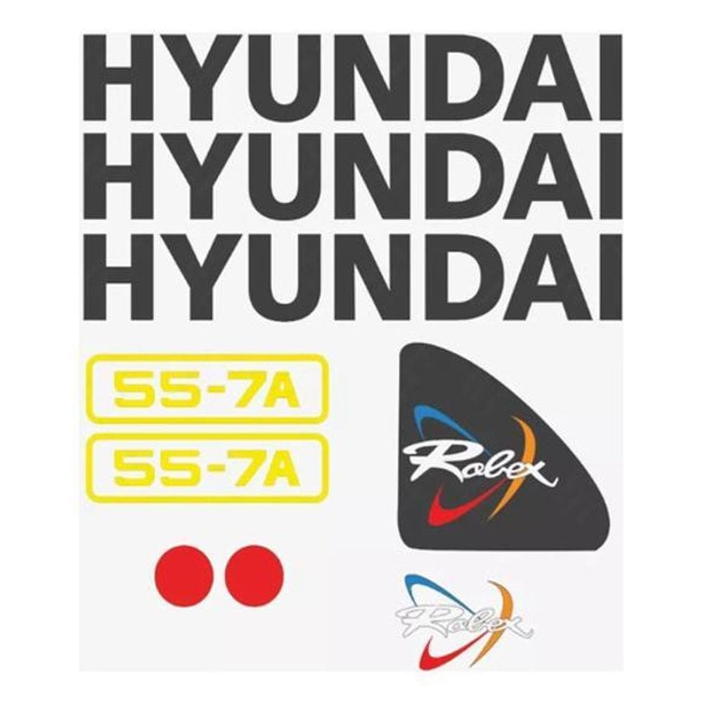 Kit Adesivos - Hyundai 55-7A - Escavadeira