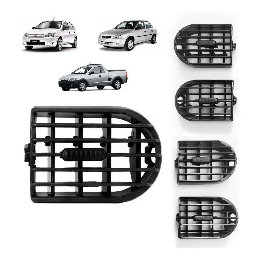 2X Difusor De Ar Novo Corsa Hatch Sedan Montana Kit 4 Peças
