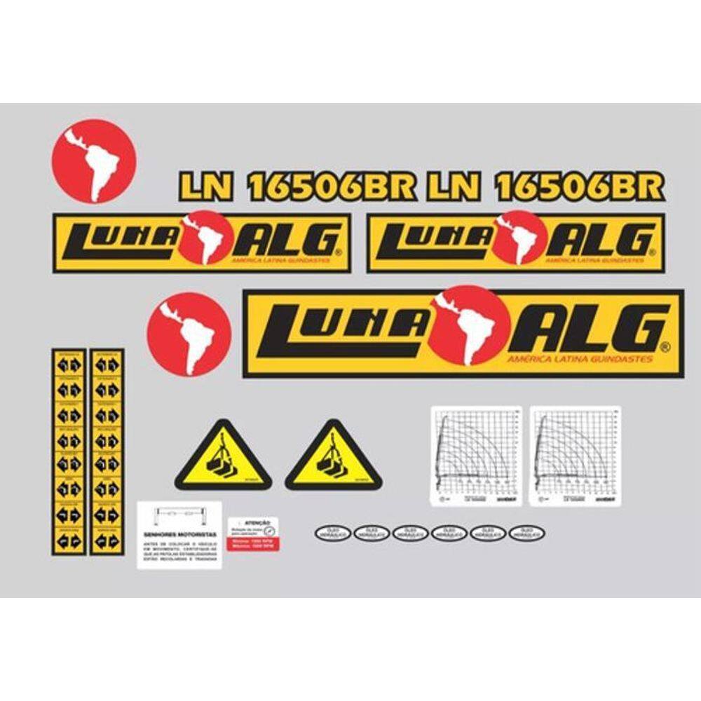 Kit Adesivos Para Guinchos Luna Alg Ln 16506 Br