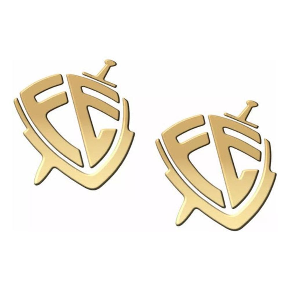 Kit Adesivos Fé Resinados 3D Dourado Carro Emblemas Res18