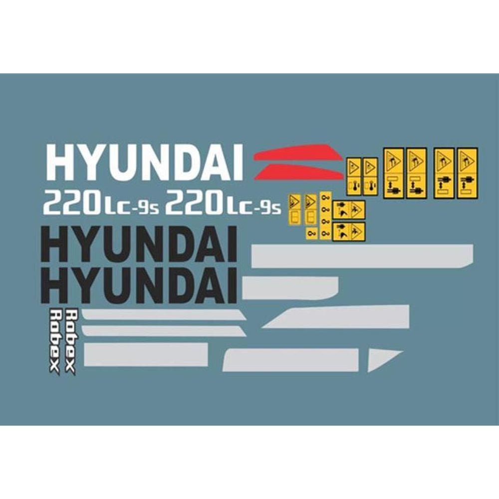 Kit Adesivos - Hyundai 220Lc-9S Para Escavadeira