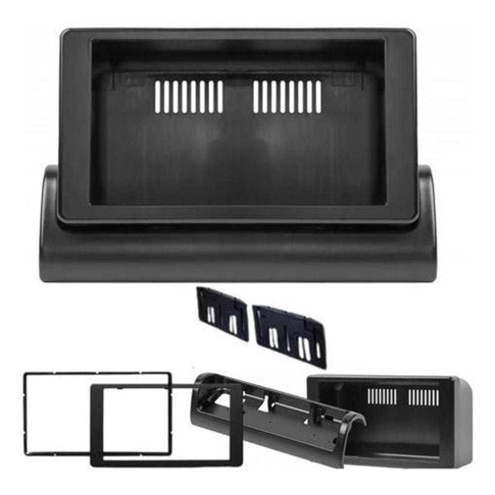 Moldura 2 Din Mp5 Uno Mille 94/13 Fiorino Mille 97/13 Preto