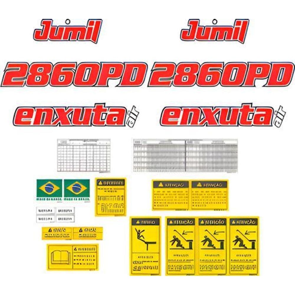 Kit Adesivos Jumil Enxuta Air 2860 Pd