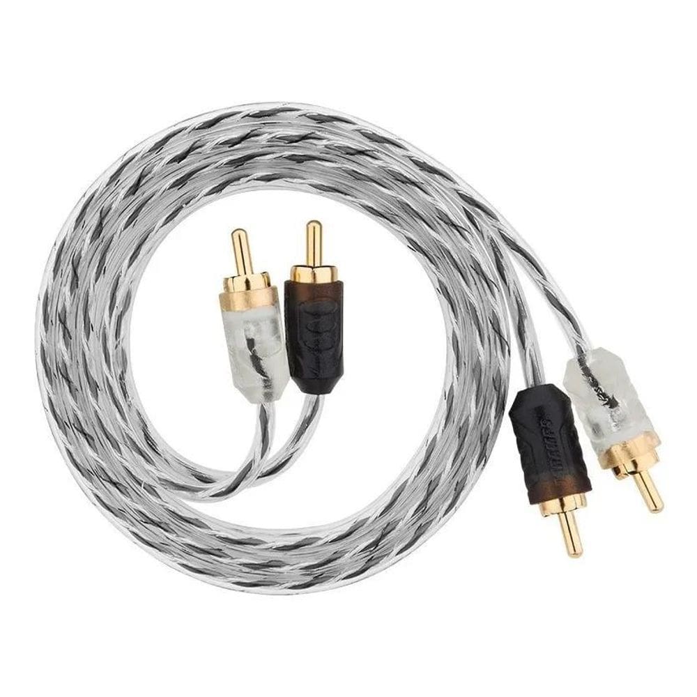 2X Cabo Rca Taramps 1 Metro 1M 100Cm Banhado A Ouro Double I