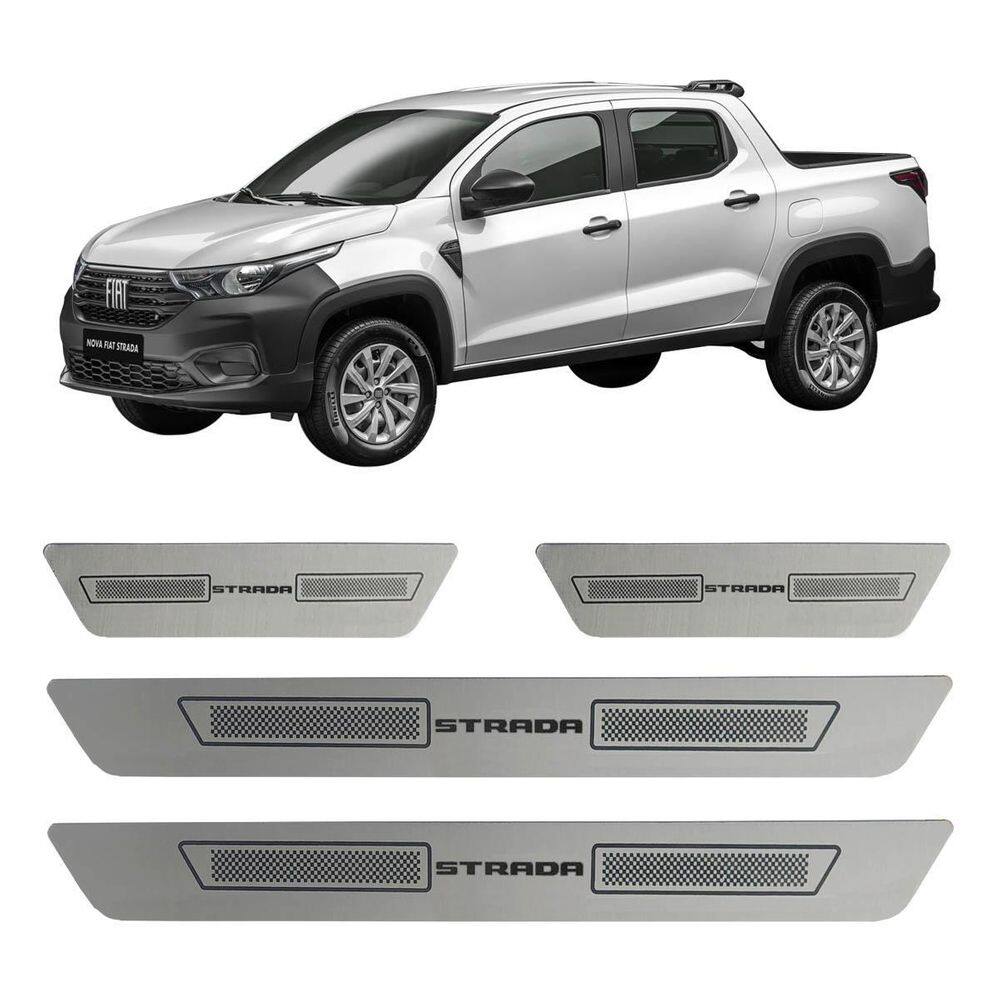 Kit Soleira De Porta Aço Inox Escovado Strada Novo