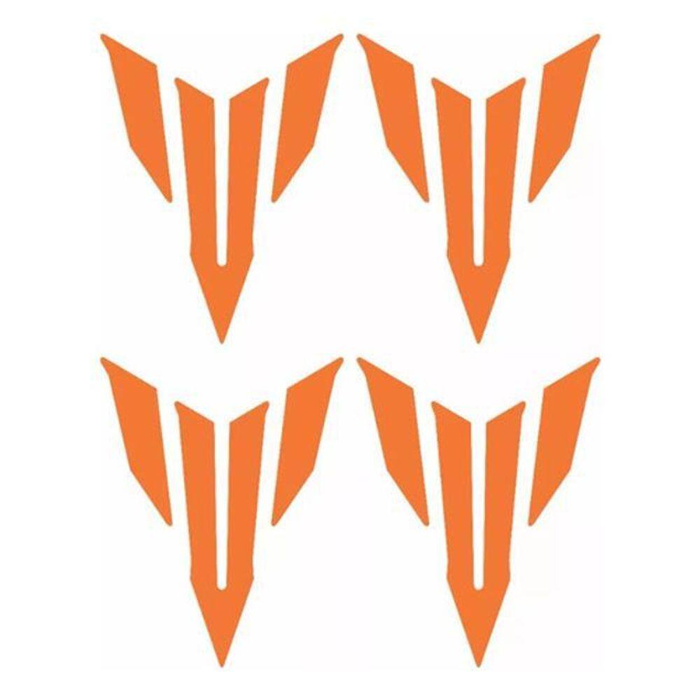 Kit 4 Adesivos Logo Mt Master Of Tork Mt03 Mt07 Mt09 Laranja