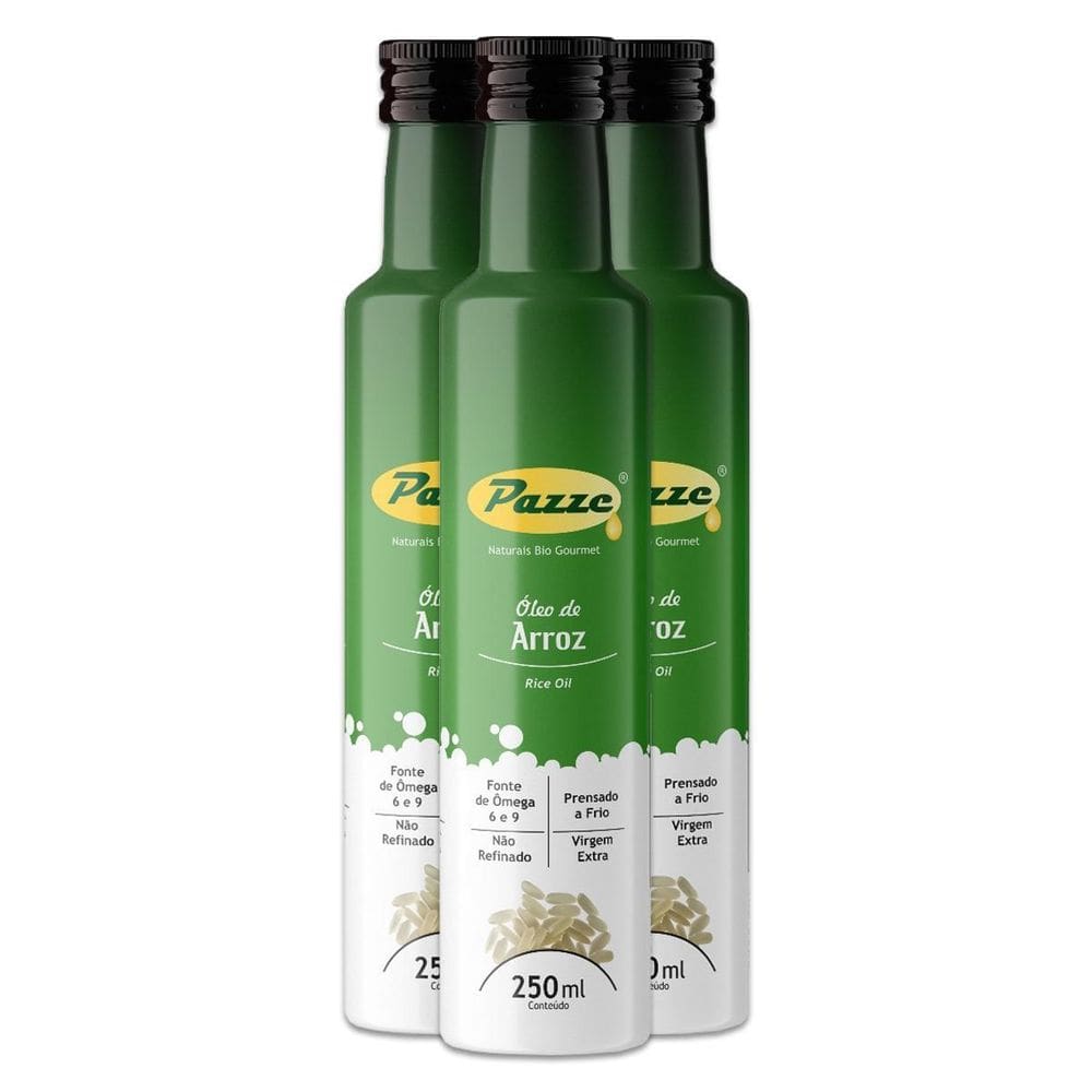 Kit 3 Óleo De Arroz Pazze 250Ml
