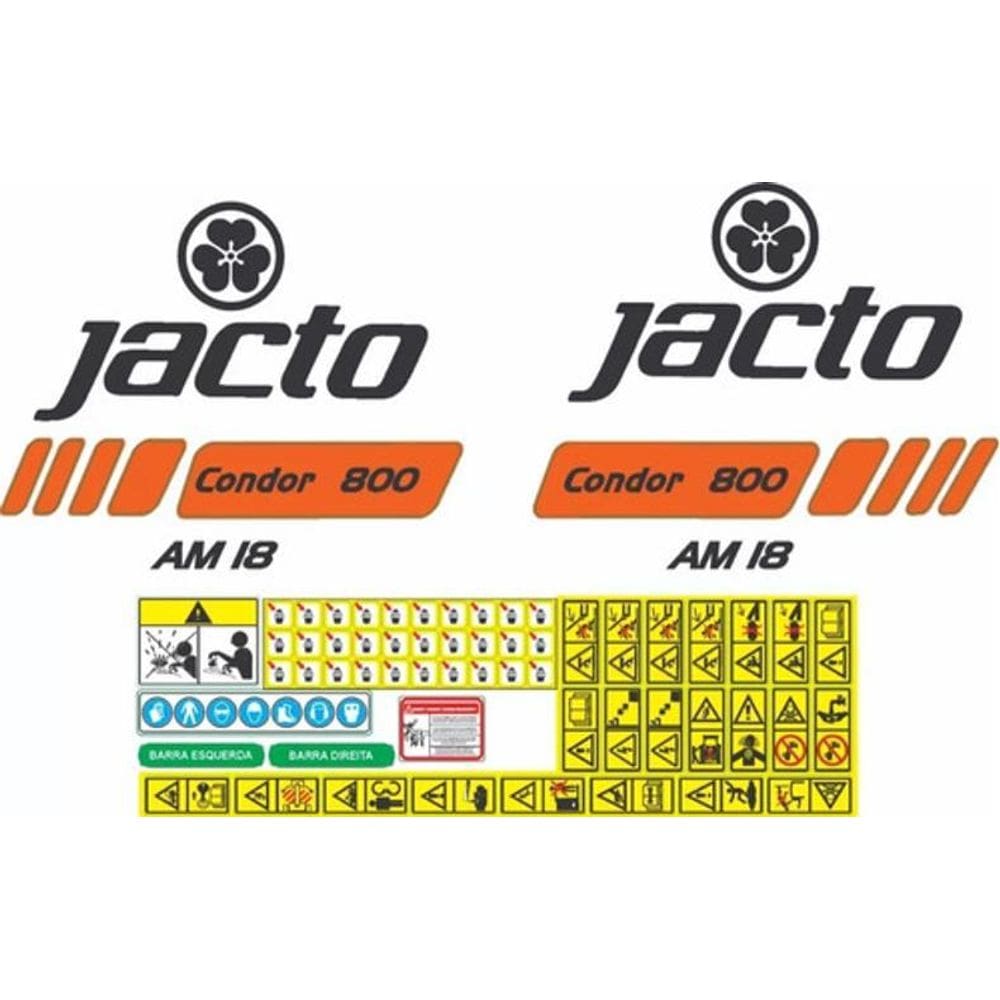 Kit Adesivos Para Pulverizadores Jacto Condor 800 Am18