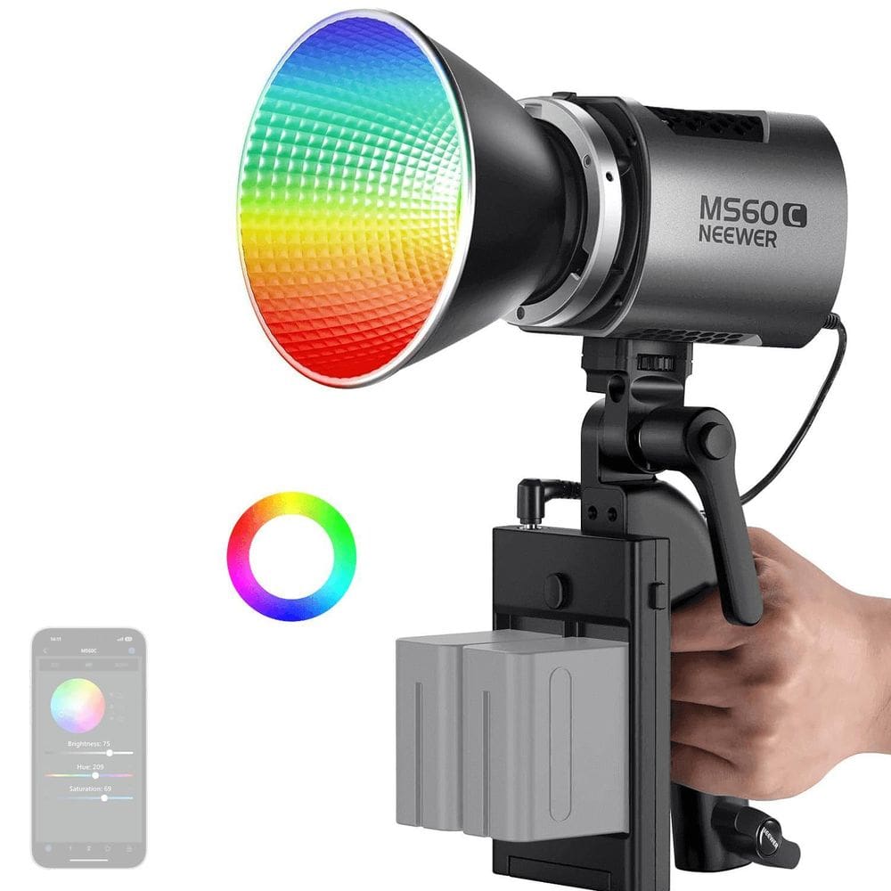 Iluminador Led Neewer Ms60C Rgb Handheld Spotlight Bowens