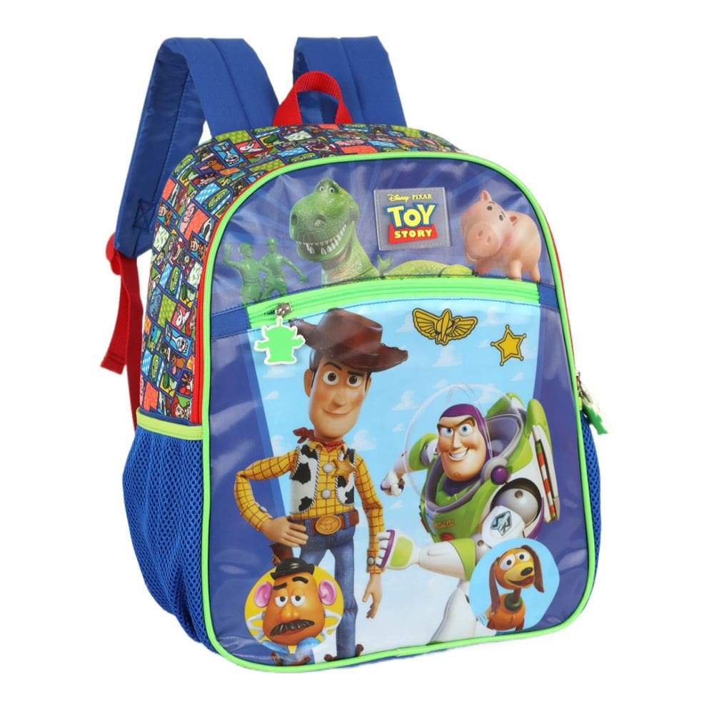 Mochila Toy Story de Costas Escolar Verde Infantil Menino