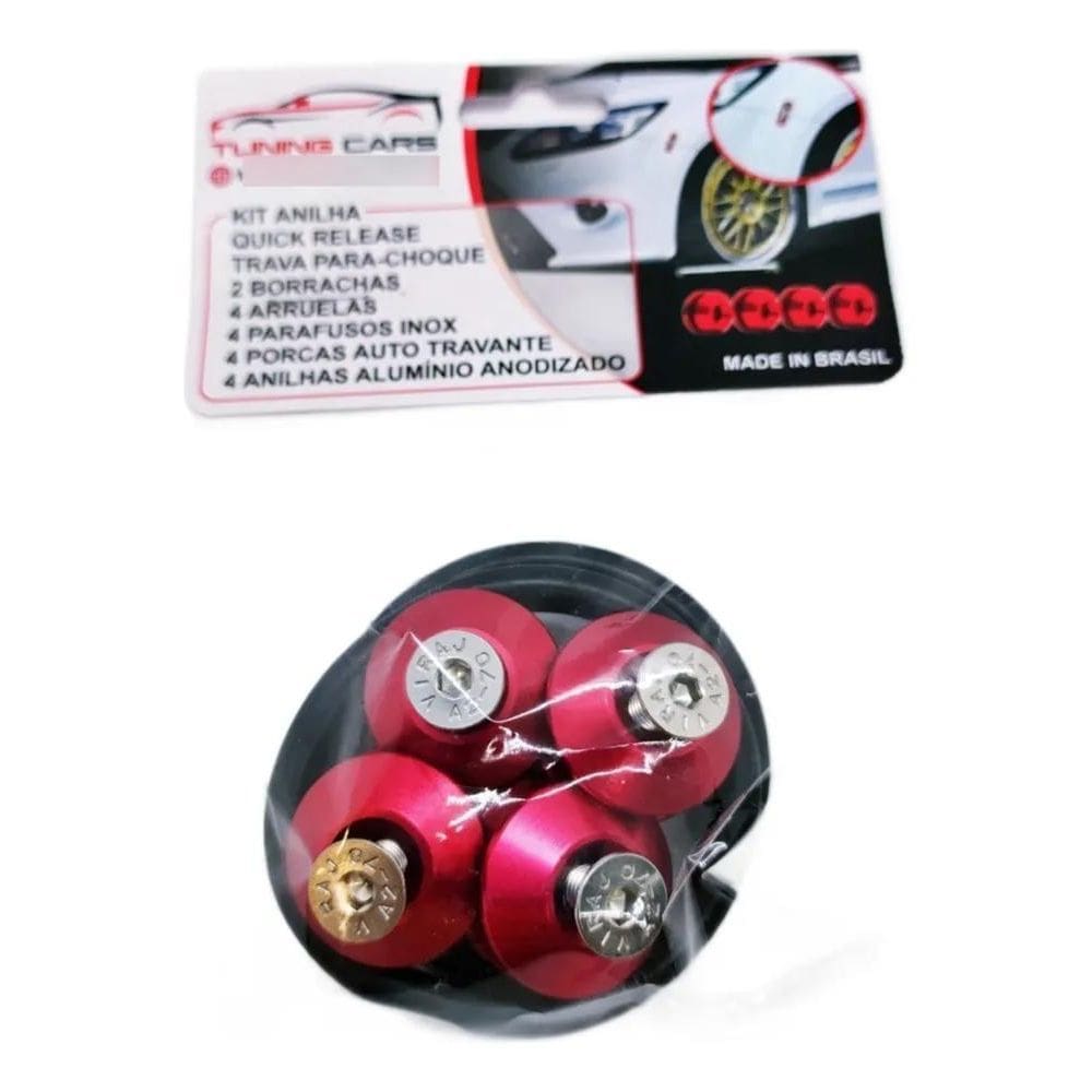 2X Kit Trava Parachoque Anilha Quick Release Rebaixado Tunin