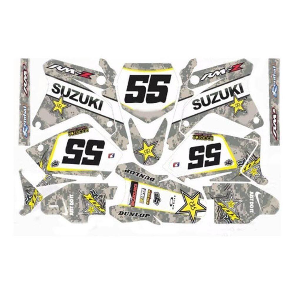 Kit Adesivo Moto Cross Trilha Compatível Rmz 0,60Mm 3M 018