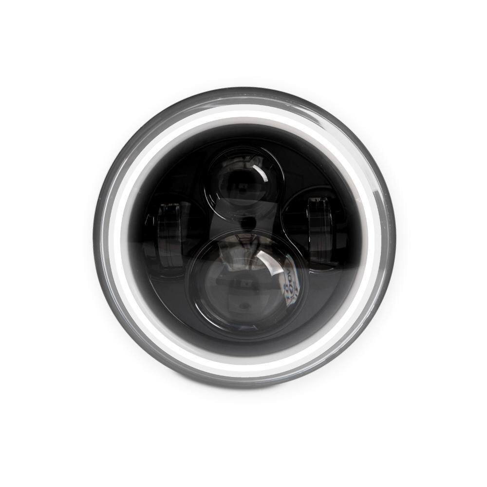 Farol De Led Redondo 7 Alto E Baixo 60W 17Cm Unitário